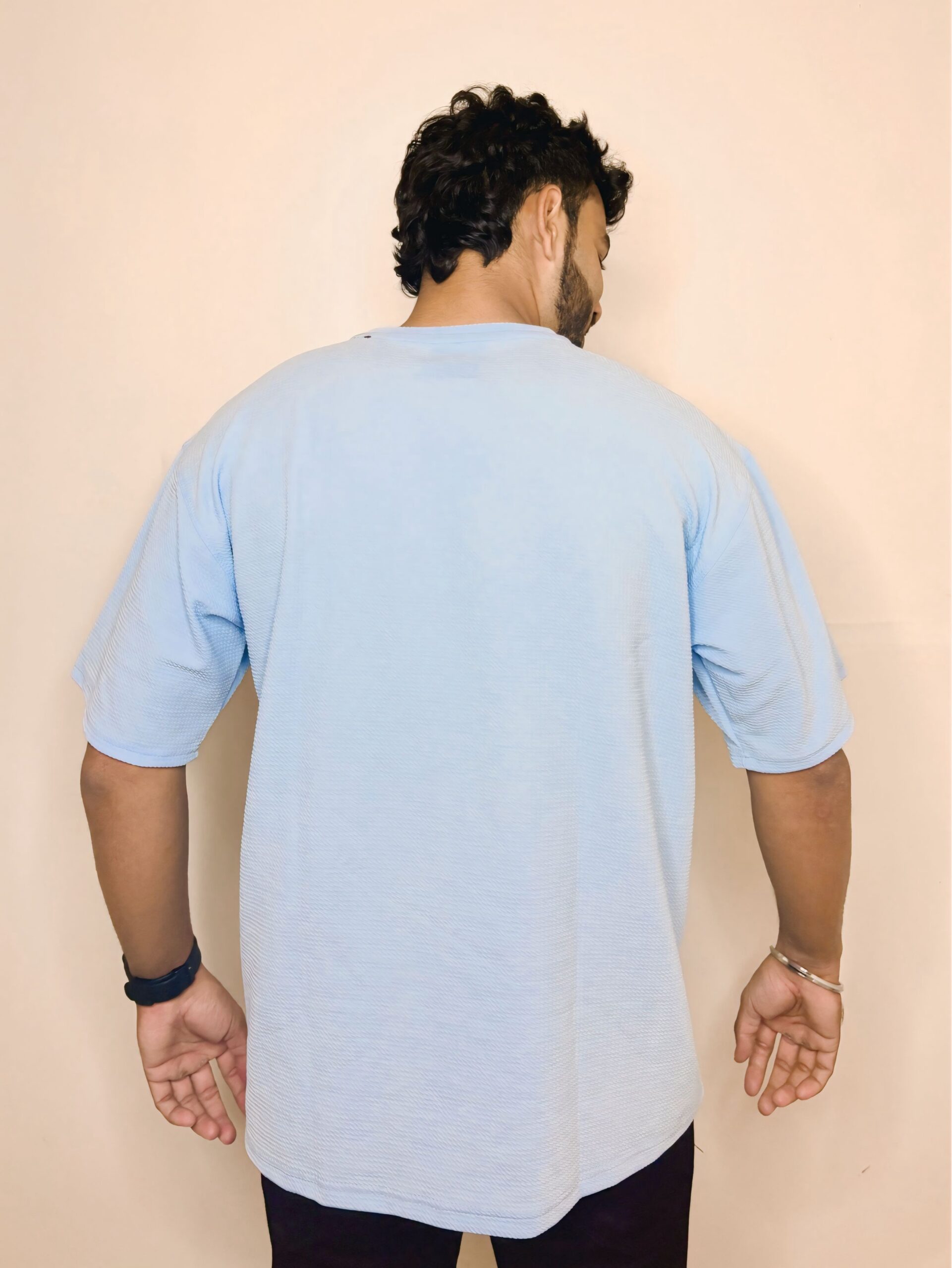 POPING Sky Blue OVERSIZED TSHIRT - Image 3
