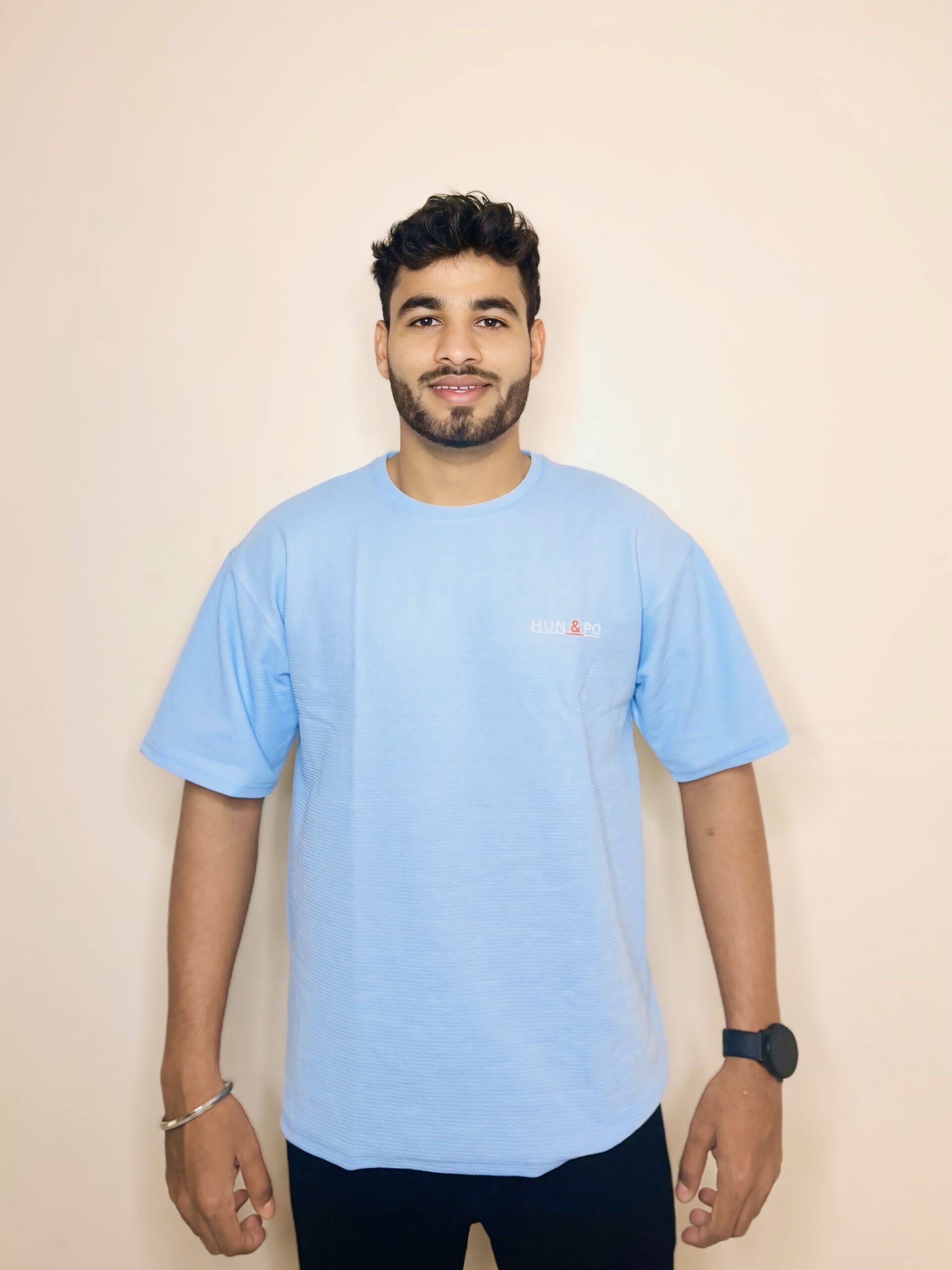 POPING Sky Blue OVERSIZED TSHIRT - Image 2
